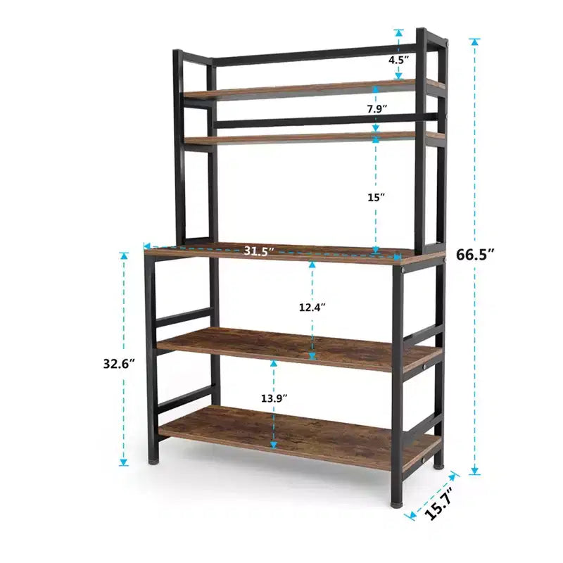 MAYEERTY Gabinete de Almacenamiento de 5 Niveles con Encimera de 80 x 40 cm