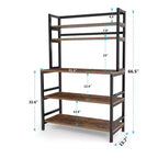 MAYEERTY Gabinete de Almacenamiento de 5 Niveles con Encimera de 80 x 40 cm