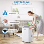 Portable Air Conditioners, 14000 BTU Portable AC, Cools up to 750 Sq. Ft 3-in-1 Mobile AC for Room with Dehumidifier Fan Sleep Mode, 24H Timer