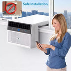 Window Air Conditioner, AC Window Unit with Washable Filter, Wi-Fi Enabled w/Remote, Cools Up to 350 Square Feet, 6 Modes, 115V/60Hz