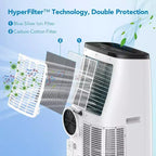 15,000 BTU Portable Air Conditioner, Portable AC Built-in Cool with Dehumidifier, and Fan Cools up to 850 Sq. Ft Bedroom, Office, Kitchen