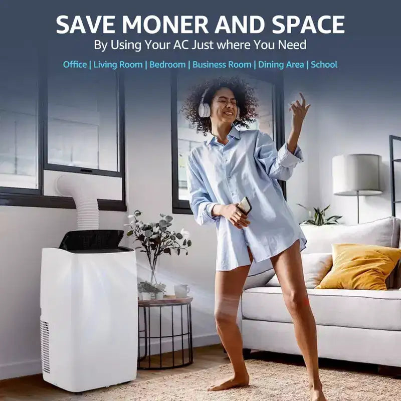 Air Conditioner,12000BTU Portable Air Conditioner with Dehumidifier and Fan Modes, Cools Room up to 700 Sq.Ft, Room Floor AC Unit