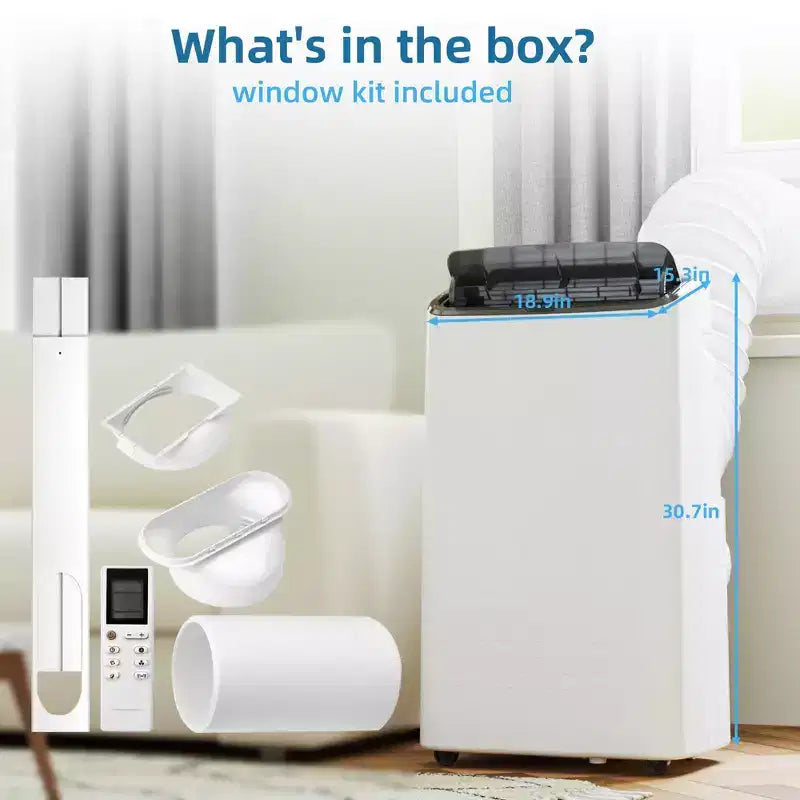 Portable Air Conditioners for Room up to 750 Sq.ft, 14,000 BTU Floor AC , Remote Control, 24-Hour Timer, Window Slider Kit