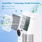 14000 BTU Portable Air Conditioners with Remote Control, 3-in-1 Free Standing Cooling AC Unit, Cools Room up to 750 sq.ft, Smart/Sleep Mode, 3 Speed