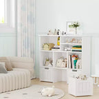Mueble Organizador de Juguetes con Cajones, Estante de Juguetes para Niños, Librería Infantil, Organizador de Almacenamiento de Piso, Estantería Grande Abierta para Sala de Juegos, Dormitorio, Guardería
