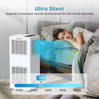 8,000 BTU 3-in-1 Portable AC - Cools 350 Sq.Ft with Dehumidifier, Fan & Sleep Mode, 24H Timer, Remote Control