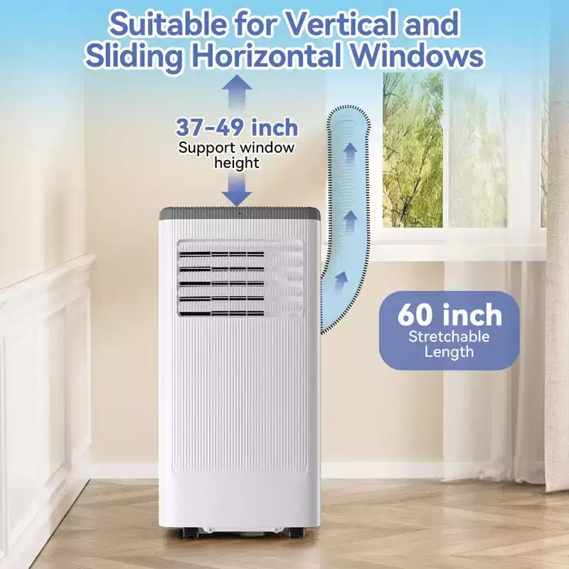 8,000 BTU Portable Air Conditioner,Portable AC Unit for Bedroom up to 350 Sq. Ft, Cooling, Dehumidifier, Floor Standing Air Conditioner, 24H Timer