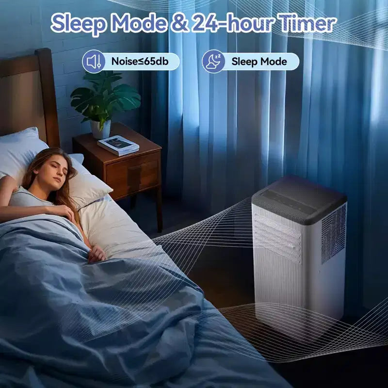 8,000 BTU Portable Air Conditioner,Portable AC Unit for Bedroom up to 350 Sq. Ft, Cooling, Dehumidifier, Floor Standing Air Conditioner, 24H Timer