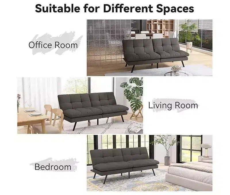 Dyonery Sofá Cama Plegable de 68 Pulgadas con Respaldo Ajustable, Sofá Cama Convertible para Espacios Pequeños, Sala de Estar, Apartamento, Oficina