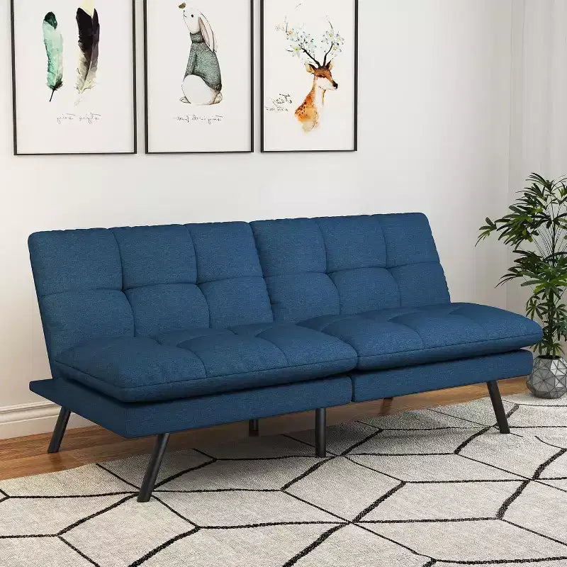 Dyonery Sofá Cama Plegable de 68 Pulgadas con Respaldo Ajustable, Sofá Cama Convertible para Espacios Pequeños, Sala de Estar, Apartamento, Oficina