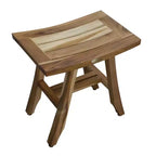 Banco de ducha rectangular HomeRoots 18 de teca natural