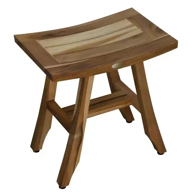 Banco de ducha rectangular HomeRoots 18 de teca natural