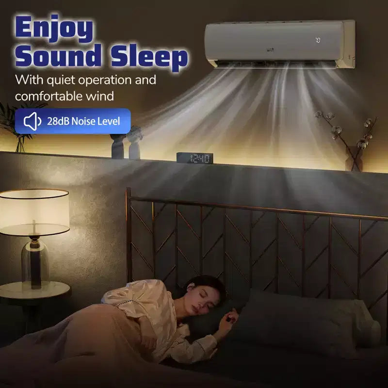 Costway 11500/11500/17000/23000 BTU Wifi Enabled Mini Split Air Conditioner & Heater Works with Alexa