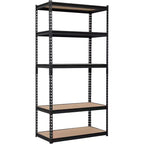 Kitchen Storage, Heavy Duty Storage Shelves 36 x 18 x 72, 5 Tier Durable Metal Construction, Adjustable Shelving, Storage Utility Rack Shelf Unit