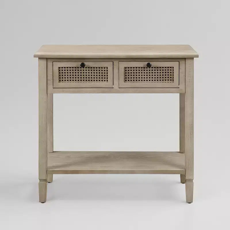 Art Leon Retro Wood Entryway Console Table with 2 Drawers