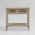 Art Leon Retro Wood Entryway Console Table with 2 Drawers