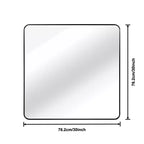 Espejo de pared cuadrado para baño con marco de metal negro - Elegante y duradero