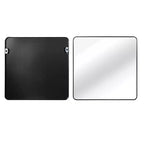 Espejo de pared cuadrado para baño con marco de metal negro - Elegante y duradero