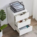 PexFix 3 Drawer Vertical File Cabinet Rolling Wooden Mobile Under Desk with Casters for Home Office