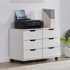 PexFix 3 Drawer Vertical File Cabinet Rolling Wooden Mobile Under Desk with Casters for Home Office
