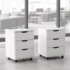 PexFix 3 Drawer Vertical File Cabinet Rolling Wooden Mobile Under Desk with Casters for Home Office