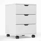 PexFix 3 Drawer Vertical File Cabinet Rolling Wooden Mobile Under Desk with Casters for Home Office