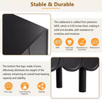 CLIHOME Zapatero Minimalista, Aparador de Comedor con Estantes Ajustables, Armario de Almacenamiento Grande con Puertas Onduladas