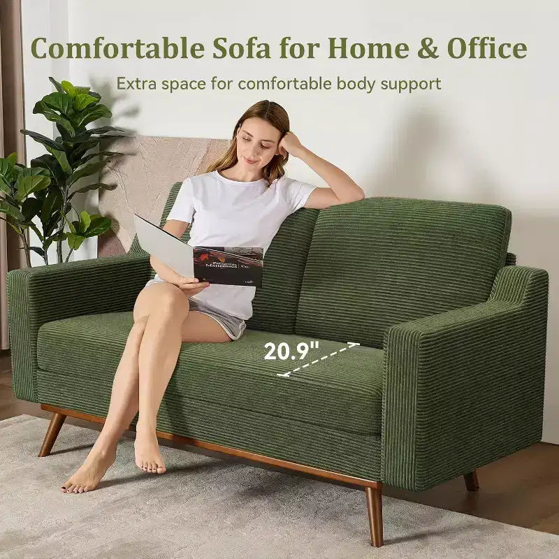 Dyonery 65.4 Loveseat Sofa,Tool-Free Setup Small Couches