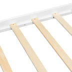 Cama con dosel Queen Whisen con cabecera y pie de cama, almacenamiento debajo de la cama y diseño versátil