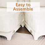 Sofá beige de chenilla con estructura de madera maciza de 4 plazas con almohada lumbar, esponja de alta resiliencia y fácil instalación