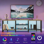 GustoWave Corner TV Stand for 75 Inch TV, TV Media Console Table with 3-Tier Open Storage Shelves & Power Outlet