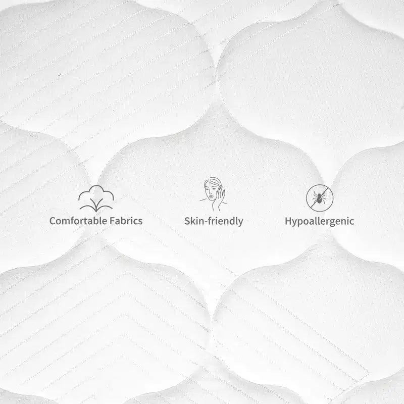 Colchón híbrido Swedrea con espuma viscoelástica de enfriamiento medio, empaquetado en caja, color negro