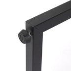 Estantería de esquina VECELO, estantes triangulares, mesa auxiliar/de centro con estructura de metal para sala de estar, espacios pequeños, marrón/gris