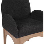 Meridian Furniture, Silla de comedor Waldorf de tela bouclé