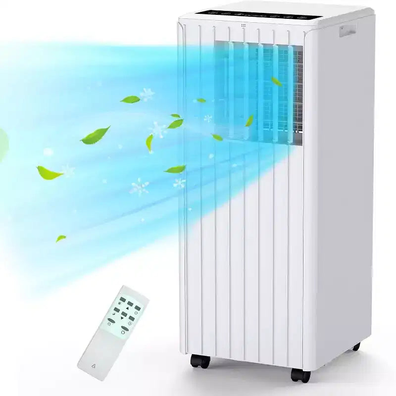 Portable Air Conditioner 8,000 BTU, Cools Rooms Up to 350 Sq. Ft, Dehumidifier, Fan, Sleep Mode, Remote Control, Quiet AC Unit with Window Mount Kit
