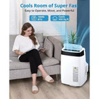 Acekool 10000 BTU Portable Air Conditioner, 3-in-1 AC with Fan & Dehumidifier, Remote, 3 Speeds, 24H Timer, Cools Rooms Up to 450 Sq.Ft, Easy Install