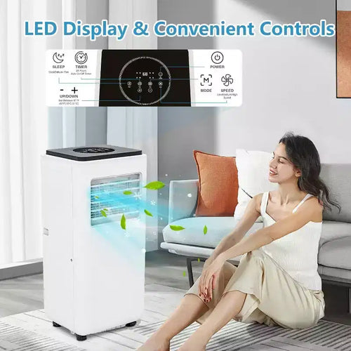 Acekool 14000 BTU Portable Air Conditioner, 3-in-1 Quiet AC with Dehumidifier & Fan, Remote, Timer, Cools Up to 750 Sq.Ft, Easy Install, Mobility