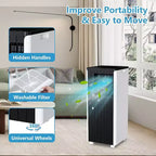 Acekool 8000 BTU Portable Air Conditioner, Quiet 3-in-1 AC with Remote, Cools Up to 350 Sq.Ft, Dehumidifier, Fan, 24H Timer