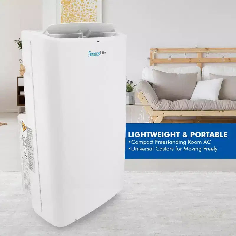 SereneLife 14,000 BTU Portable Air Conditioner with Dehumidifier & Fan - Built-in WiFi, 500 Sq Ft Coverage, Remote & Window Kit - SLPAC14.5