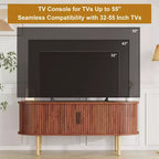 Mueble para TV, Mesa consola de TV moderna con compartimento de almacenamiento y puerta corredera, Centro de entretenimiento para juegos con gabinete para sala de estar, dormitorio