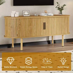Mueble para TV, Mesa consola de TV moderna con compartimento de almacenamiento y puerta corredera, Centro de entretenimiento para juegos con gabinete para sala de estar, dormitorio