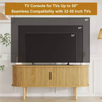 Mueble para TV, Mesa consola de TV moderna con compartimento de almacenamiento y puerta corredera, Centro de entretenimiento para juegos con gabinete para sala de estar, dormitorio