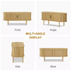 Mueble para TV, Mesa consola de TV moderna con compartimento de almacenamiento y puerta corredera, Centro de entretenimiento para juegos con gabinete para sala de estar, dormitorio