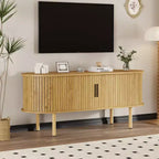Mueble para TV, Mesa consola de TV moderna con compartimento de almacenamiento y puerta corredera, Centro de entretenimiento para juegos con gabinete para sala de estar, dormitorio
