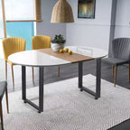 Juego de 2 Patas de Mesa de Metal Negro, Patas de Mueble de Estilo Industrial para Mesas de Comedor, Mesas de Centro, Soporte Duradero y Moderno para el Hogar y la Oficina