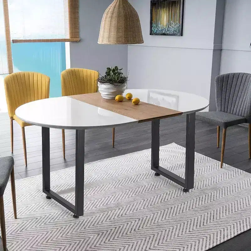 Juego de 2 Patas de Mesa de Metal Negro, Patas de Mueble de Estilo Industrial para Mesas de Comedor, Mesas de Centro, Soporte Duradero y Moderno para el Hogar y la Oficina