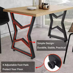 Juego de 2 Patas de Mesa de Metal Negro, Patas de Mueble de Estilo Industrial para Mesas de Comedor, Mesas de Centro, Soporte Duradero y Moderno para el Hogar y la Oficina