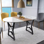 Juego de 2 Patas de Mesa de Metal Negro, Patas de Mueble de Estilo Industrial para Mesas de Comedor, Mesas de Centro, Soporte Duradero y Moderno para el Hogar y la Oficina