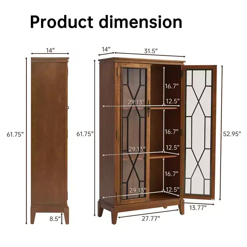 Aparador bufé de acabado elegante con patas ajustables y dispositivo antivuelco - La solución de almacenamiento perfecta para el comedor o la sala de estar