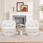 Sillón giratorio Acekool 360 - Sillón lounge de terciopelo de osito de peluche afelpado
